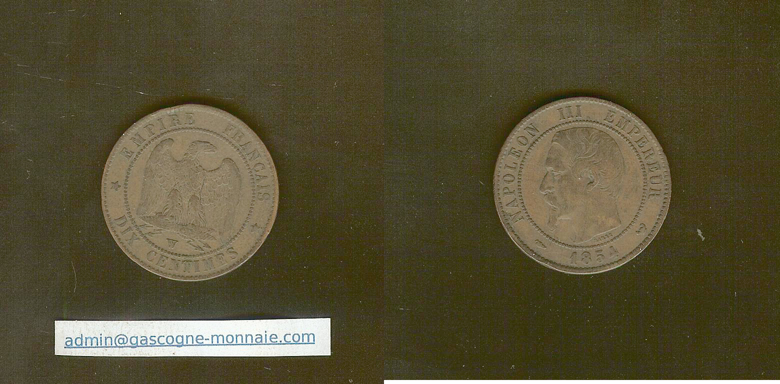 10 centimes napoleon III 1854W VF